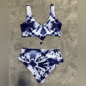Tie-dye bathing suit